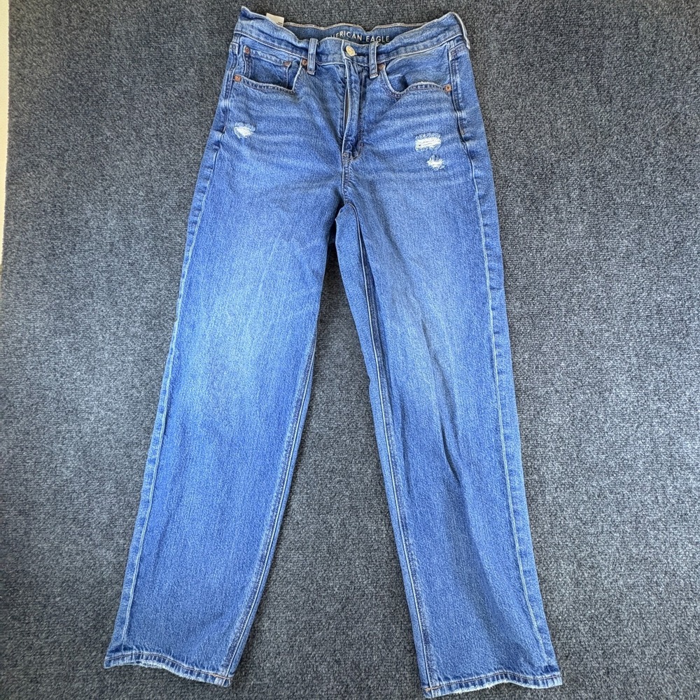 American Eagle Outfitters Strigid Jeans Women 29x29 Blue Denim Cotton Distressed
